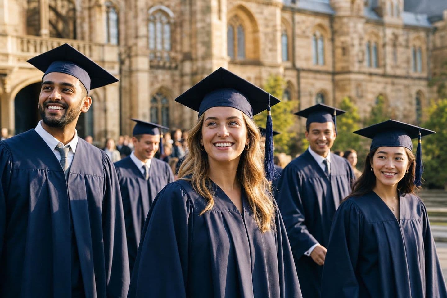 Graduates celebrating academic achievement